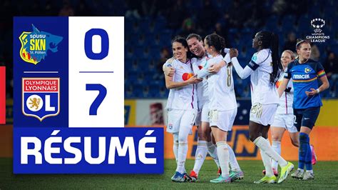 Victoire éclatante de l Olympique Lyonnais contre St Pölten Résumé