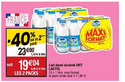 Promo Lait Demi Cr M Uht Lactel Chez Migros France Icatalogue Fr