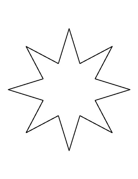 Printable Eight Point Star Template