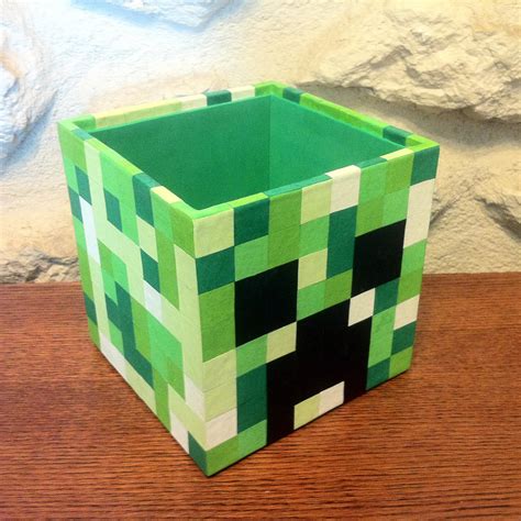 Heres A Creeper Head Box That I Made For A Friend A While Ago Rminecraft