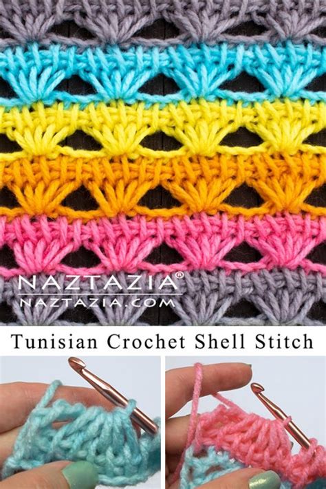 Tunisian Crochet Shell Stitch Naztazia