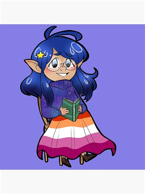 Tabitha With Lesbian Pride Flag Art Print For Sale By WakaYrd Redbubble