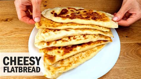 Easy Cheese Stuffed Flatbread No Yeast No Oven Youtube