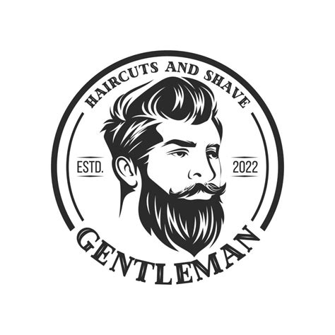 Beard Logo Vector Illustration, Barbershop Logo template, Haircut men vector 6627071 Vector Art ...