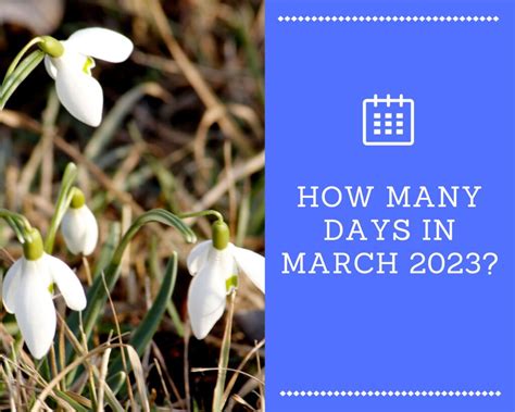 How Many Days In March 2023