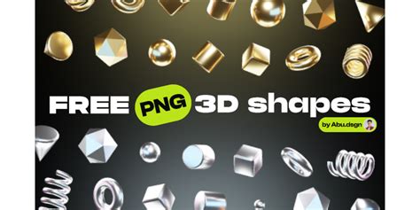 Free Png 3d Shapes By Abu Dsgn Figma