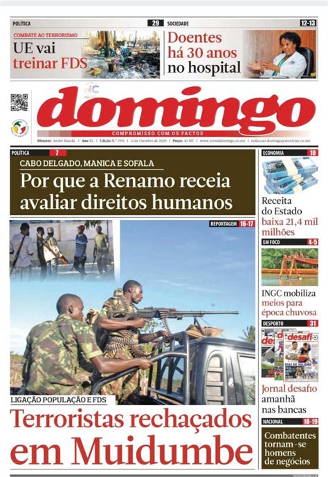 Moçambique para todos: Jornal DOMINGO de 11.10.2020