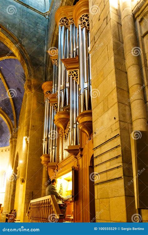 Organist Playing on an Old Church Organ Stock Image - Image of musician ...