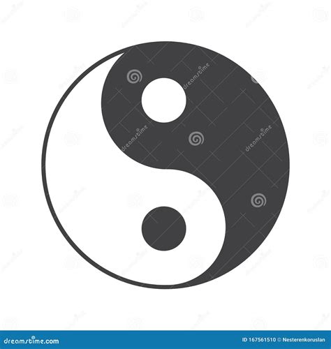 Yin Yang Glyph Icon Stock Vector Illustration Of Style 167561510