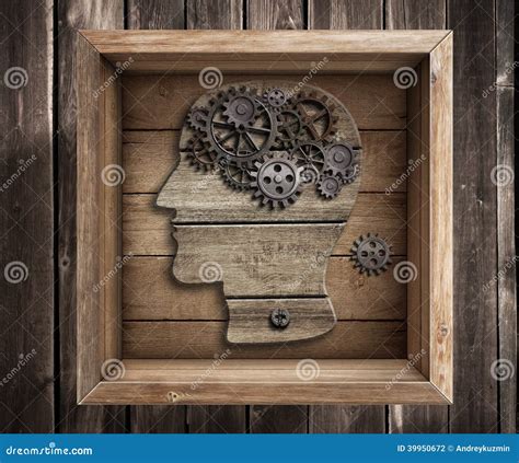 Brain Work Creativity Thinking Outside The Box Concept Stock Photo