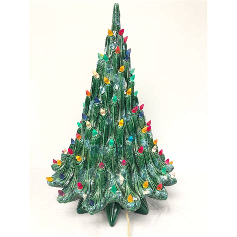 Vintage Ceramic Green Volcano Lava Christmas Tree Etsy