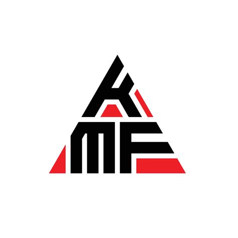 KMF triangle letter logo design with triangle shape. KMF triangle logo ...