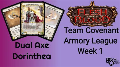 Flesh And Blood Tcg September Armory Week Dual Axe Dorinthea