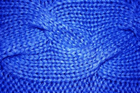 Cobalt Blue Cable Knit Pattern Texture Picture Free Photograph Photos Public Domain