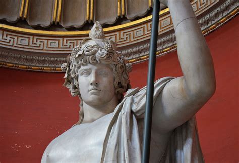 Colossal Statue Of Antinous As Dionysus Osiris He Holds The Thyrsus A