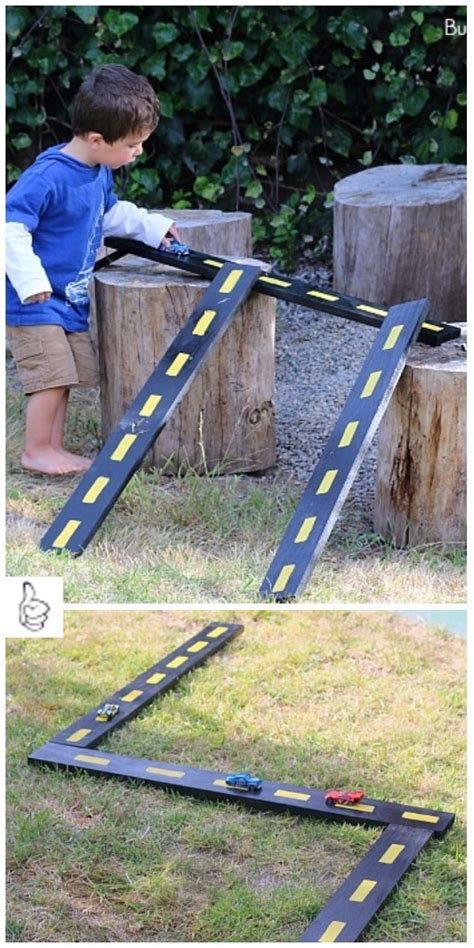 DIY Kids Race Car Track Ideas & Tutorials - DIY Wooden Toy Car Ramp ...