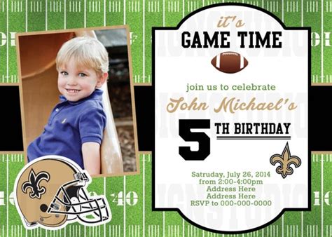 Football New Orleans Saints Birthday By Ritterdesignstudio On Etsy