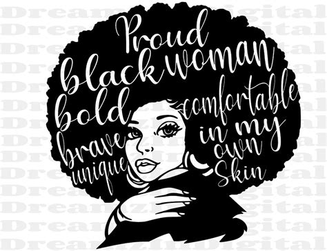 Black Woman Svg Afro Girl Svg Empowering Woman Svg Black Etsy France