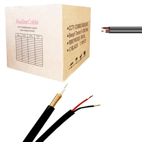 Five Star Cable Ul Litsted Rg Siamese Ft Coaxial Cctv Cable