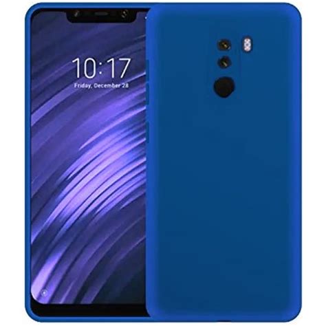 Case Pochette silicone pour Xiaomi Poco F1 silicone haut Qualité Bleu