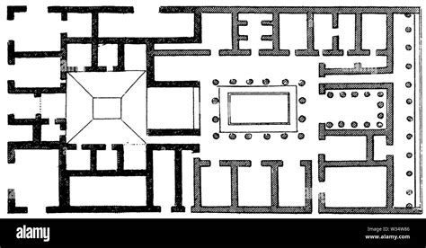 Floor Plan Of A Roman Normal House Cultural History Book 1875