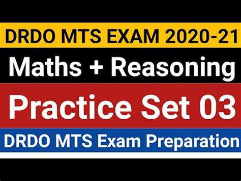 Drdo Mts Reasoning Maths Practice Set Drdo Mts Previous Year