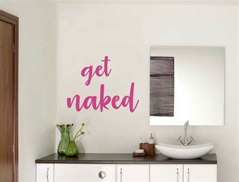 Get Naked Decal Bathroom Wall Decal Get Naked Wall Decal Etsy