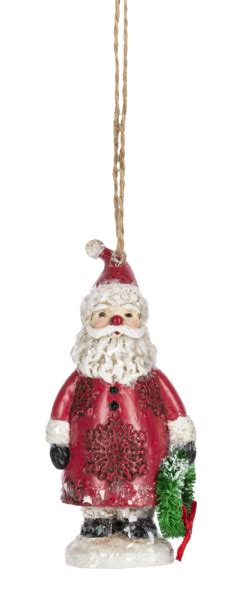 Wholesale Frosty Santa Ornaments 6 Pc Ppk Ganz