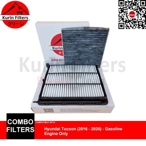 Genuine KURIN Combo Filters Air Charcoal Cabin For Hyundai Tucson