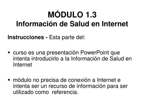 Ppt Hinariinformación De Salud En Internet Módulo 13 Powerpoint