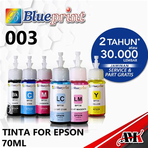 Jual Tinta Epson 003 70ml Blueprint Original Tinta 003 Blueprint