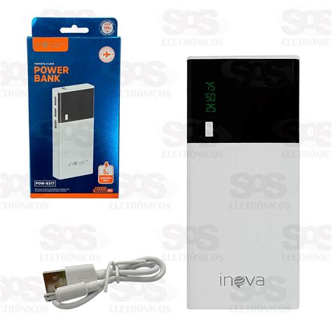 Carga Extra 10000 MAh Display Selo Anatel Inova POW 8317