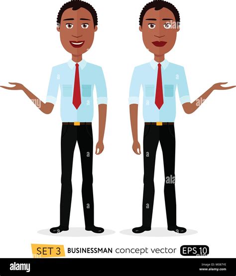 Brazilian Attractive Young Business Man Presenting Something Flat
