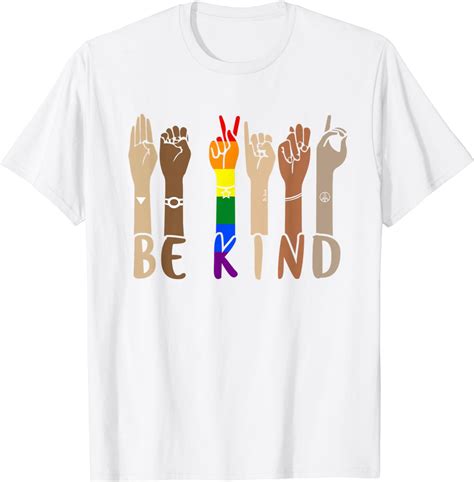 Be Kind Sign Language Hand Talking Lgbt Gay Les Pride Asl T Shirt Sold