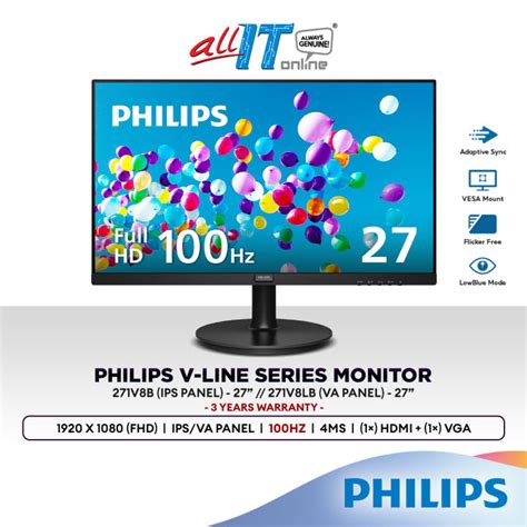 Philips 27 271V8B IPS 100Hz 271V8LB VA 100Hz 4ms Full HD