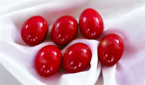 Red Greek Easter Eggs Kokkina Paschalina Avga