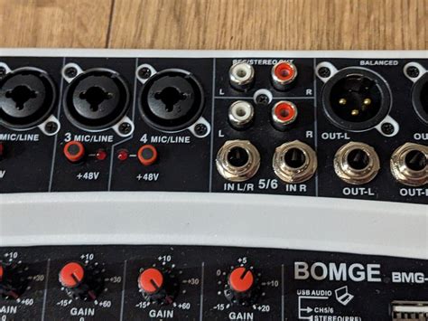 Bomge Bmg D Compact Channel Audio Sound Mixer Usb Interface Mixing