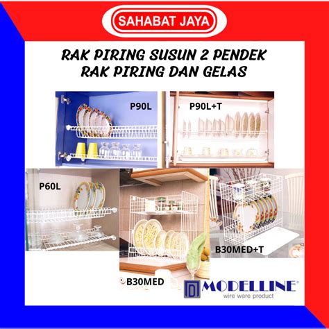 Jual Rak Piring Dan Gelas Anti Karat Modelline Shopee Indonesia