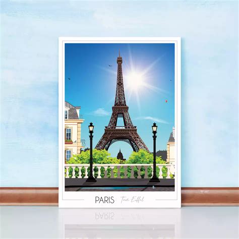 Affiche Paris Tour Eiffel Poster D Coration Murale Foliove