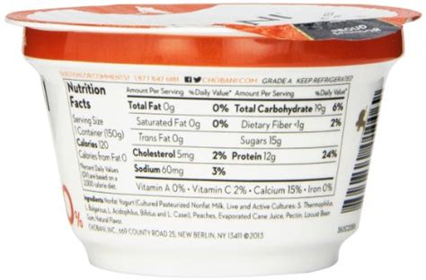 Chobani Peach Greek Yogurt Nutrition Facts Nutrition Pics