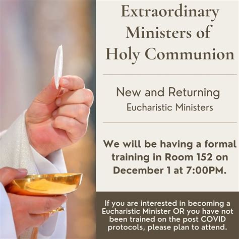 Extraordinary Ministers Of Holy Communion Training And Commissioning