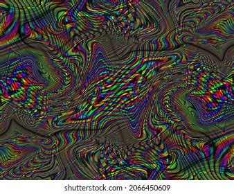 Hippie Trippy Psychedelic Rainbow Background Lsd Stock Illustration