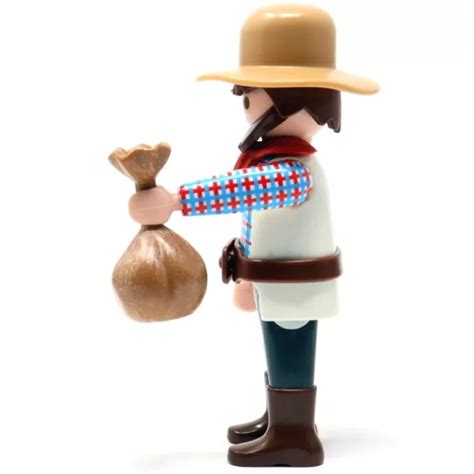 PLAYMOBIL WESTERN COWBOY 1x Custom Figur Outlaw Farmer Rancher Wilder