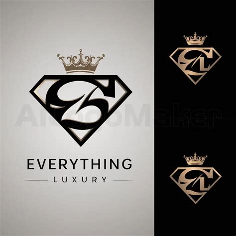 Logo Design For Everything Luxury Elegant El Diamond Crown Emblem On