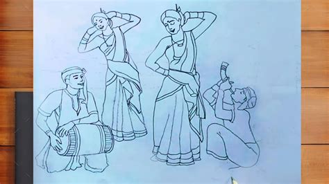 Rongali Bihu Drawing Part 1 Bohag Bihu Drawing Drawingtutorial