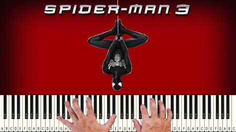 Spider Man 3 Ost Black Suit Theme Piano Tutorial Youtube