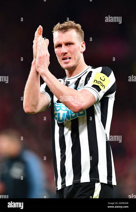 Wembley London Uk 26th Feb 2023 Dan Burn Of Newcastle United Applaudes The Newcastle Fans