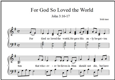 For God So Loved The World John 3 16 Song