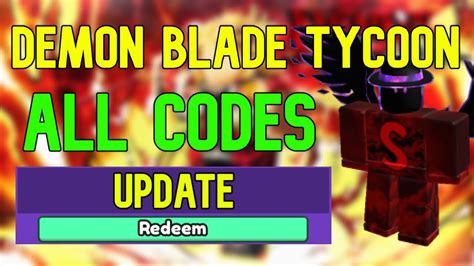 ALL Demon Blade Tycoon CODES Roblox Demon Blade Tycoon Codes July