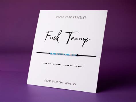 Fuck Trump Morse Code Bracelet Activist Bracelet Friendship Bracelet Best Friend Gift